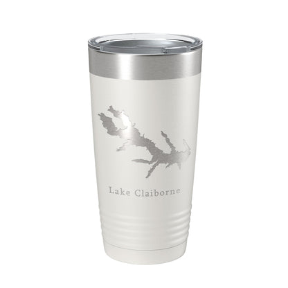 Lake Claiborne Map Tumbler Travel Mug Insulated Laser Engraved Coffee Cup Louisiana 20 oz-7