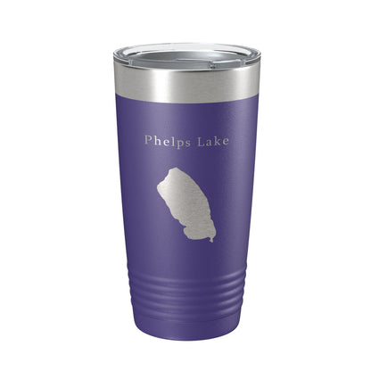 Phelps Lake Map Tumbler Travel Mug Insulated Laser Engraved Coffee Cup Wyoming 20 oz-15