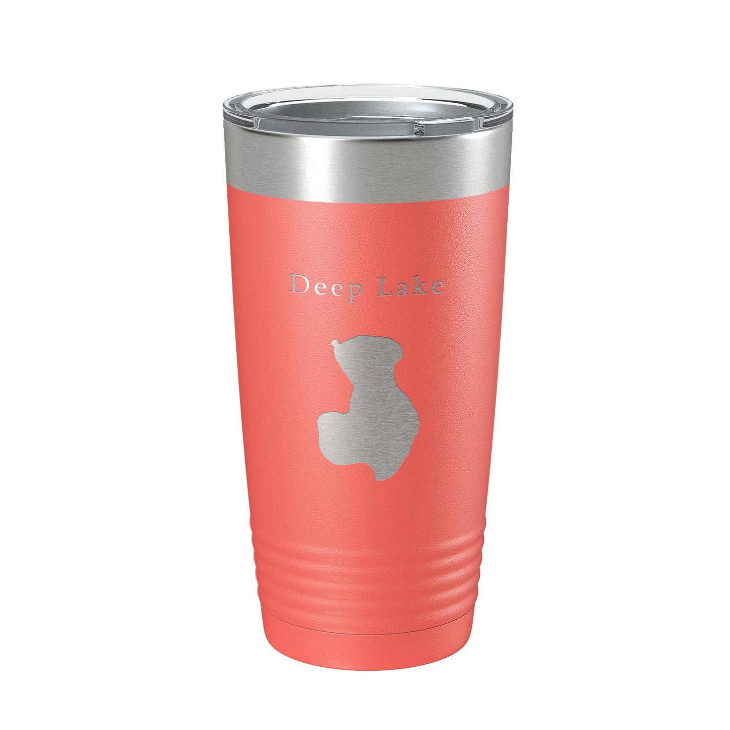 Deep Lake Map Tumbler Travel Mug Insulated Laser Engraved Coffee Cup Illinois 20 oz-20