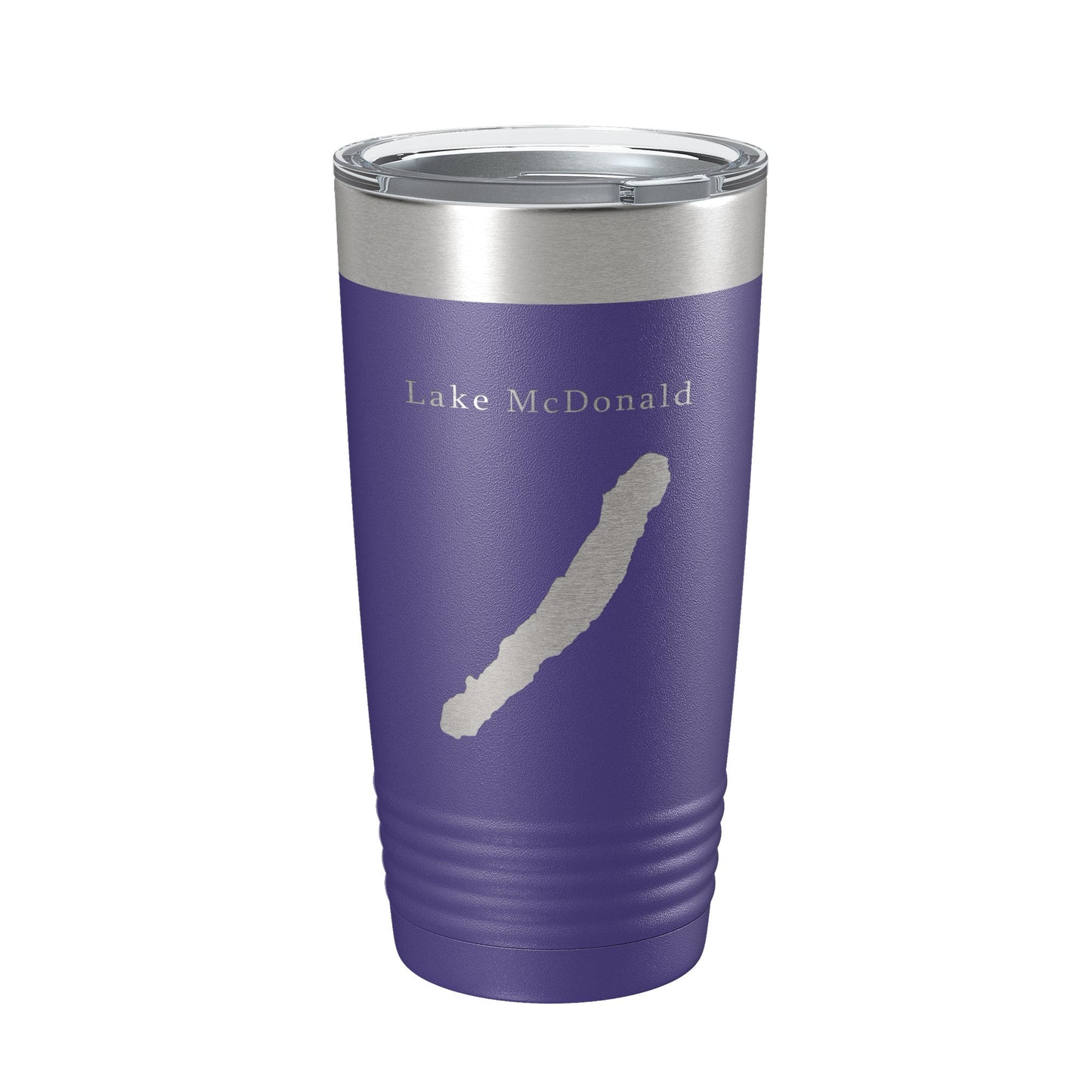 Lake McDonald Map Tumbler Travel Mug Insulated Laser Engraved Coffee Cup Glacier National Park Montana 20 oz-15