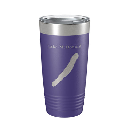 Lake McDonald Map Tumbler Travel Mug Insulated Laser Engraved Coffee Cup Glacier National Park Montana 20 oz-15
