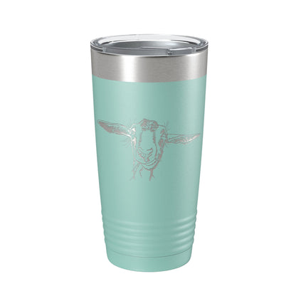 Goat Tumbler Goat Face Travel Mug Insulated Laser Engraved Coffee Cup Farmer Gift 4H 20 oz-12