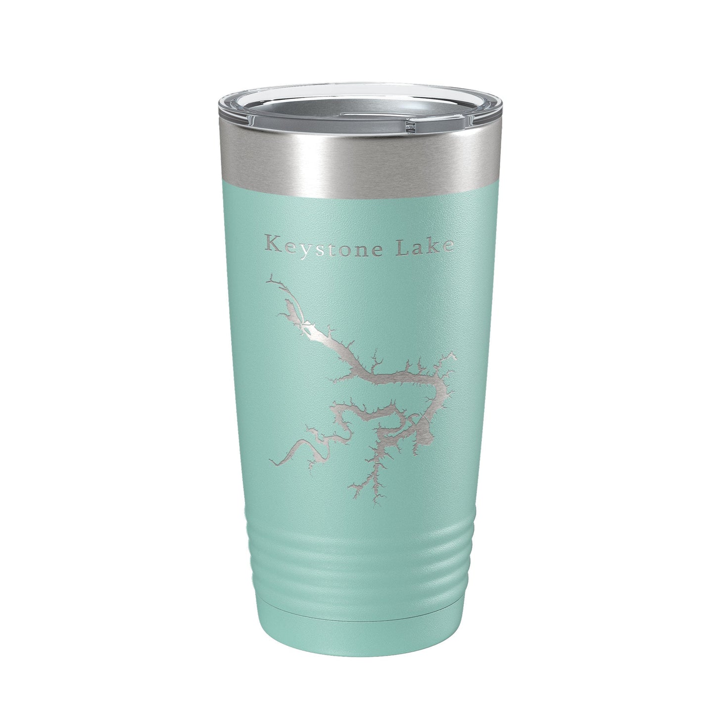 Keystone Lake Map Tumbler Travel Mug Insulated Laser Engraved Coffee Cup Oklahoma 20 oz-12