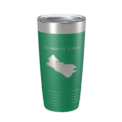 Monarch Lake Map Tumbler Travel Mug Insulated Laser Engraved Coffee Cup Colorado 20 oz-9