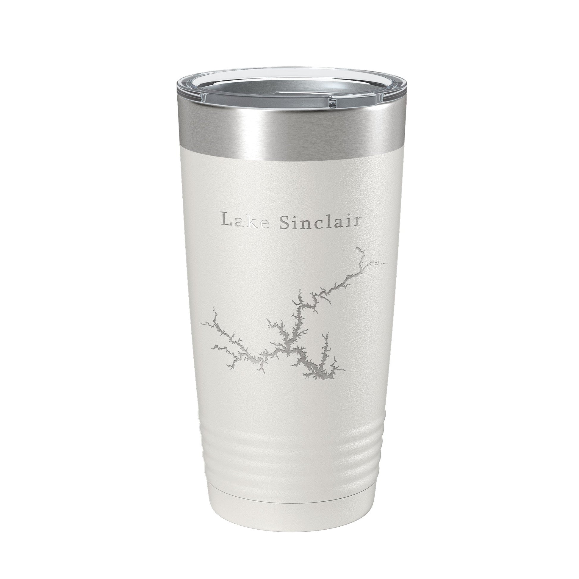Lake Sinclair Map Tumbler Travel Mug Insulated Laser Engraved Coffee Cup Georgia 20 oz-1