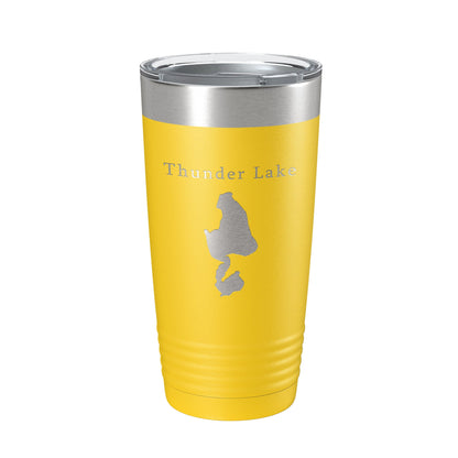 Thunder Lake Map Tumbler Travel Mug Insulated Laser Engraved Coffee Cup Michigan 20 oz-19