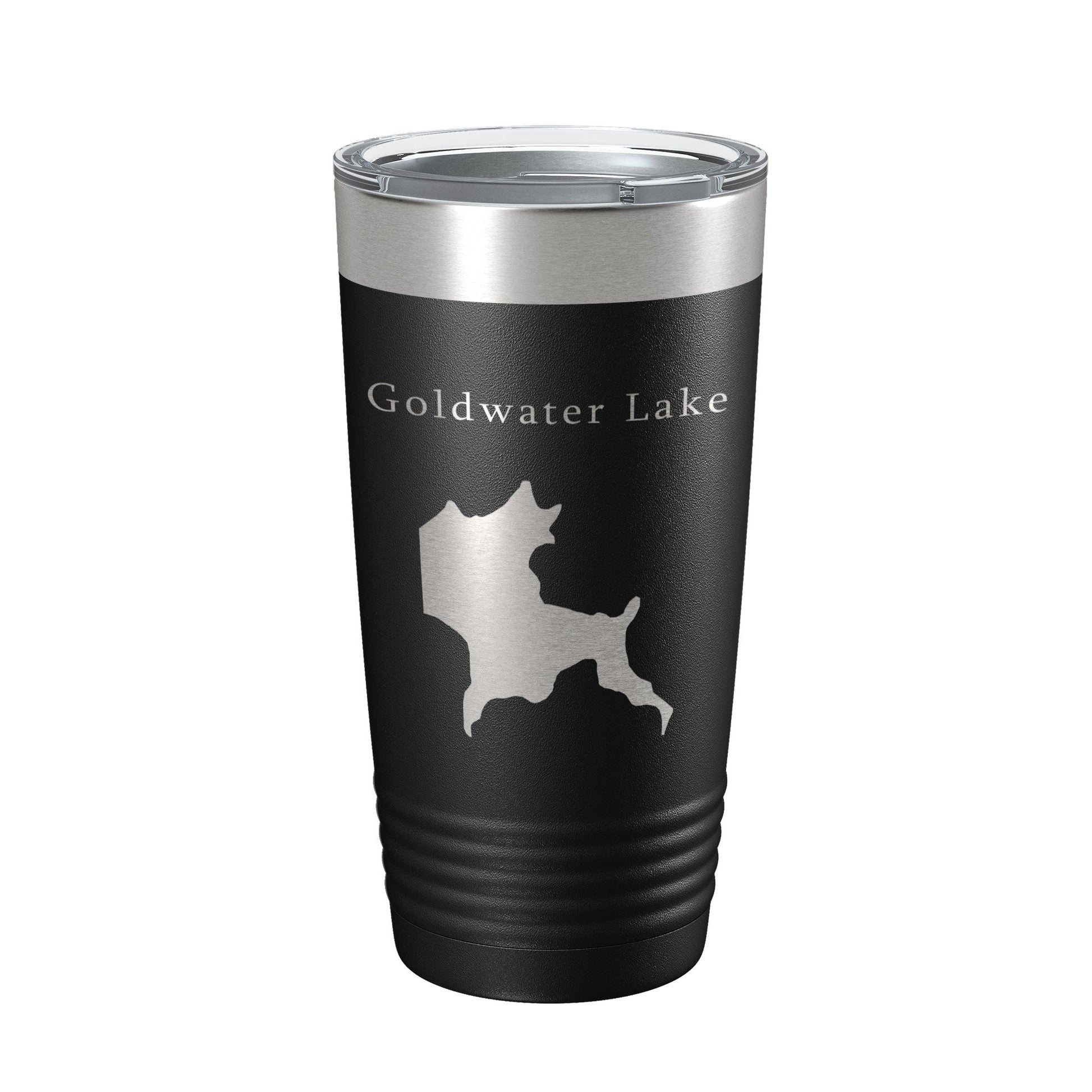 Goldwater Lake Map Tumbler Travel Mug Insulated Laser Engraved Coffee Cup Arizona 20 oz-0