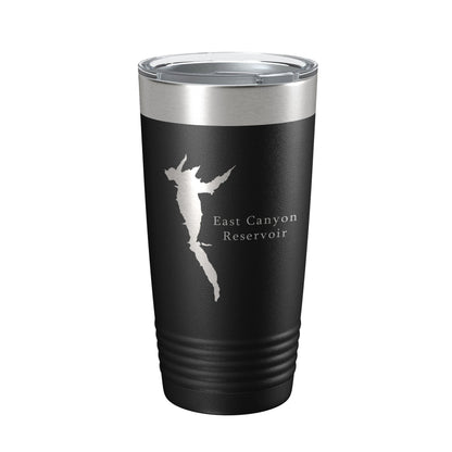 East Canyon Reservoir Tumbler Lake Map Travel Mug Insulated Laser Engraved Coffee Cup Utah 20 oz-5