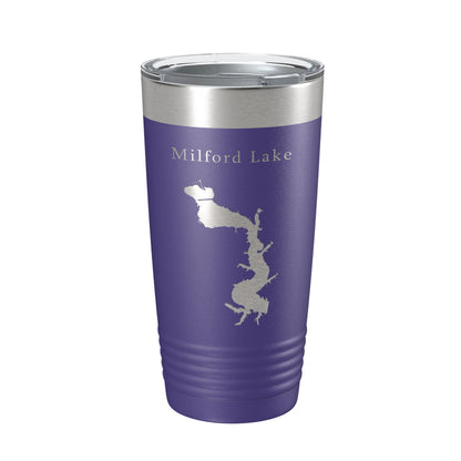 Milford Lake Map Tumbler Travel Mug Insulated Laser Engraved Coffee Cup Kansas 20 oz-15