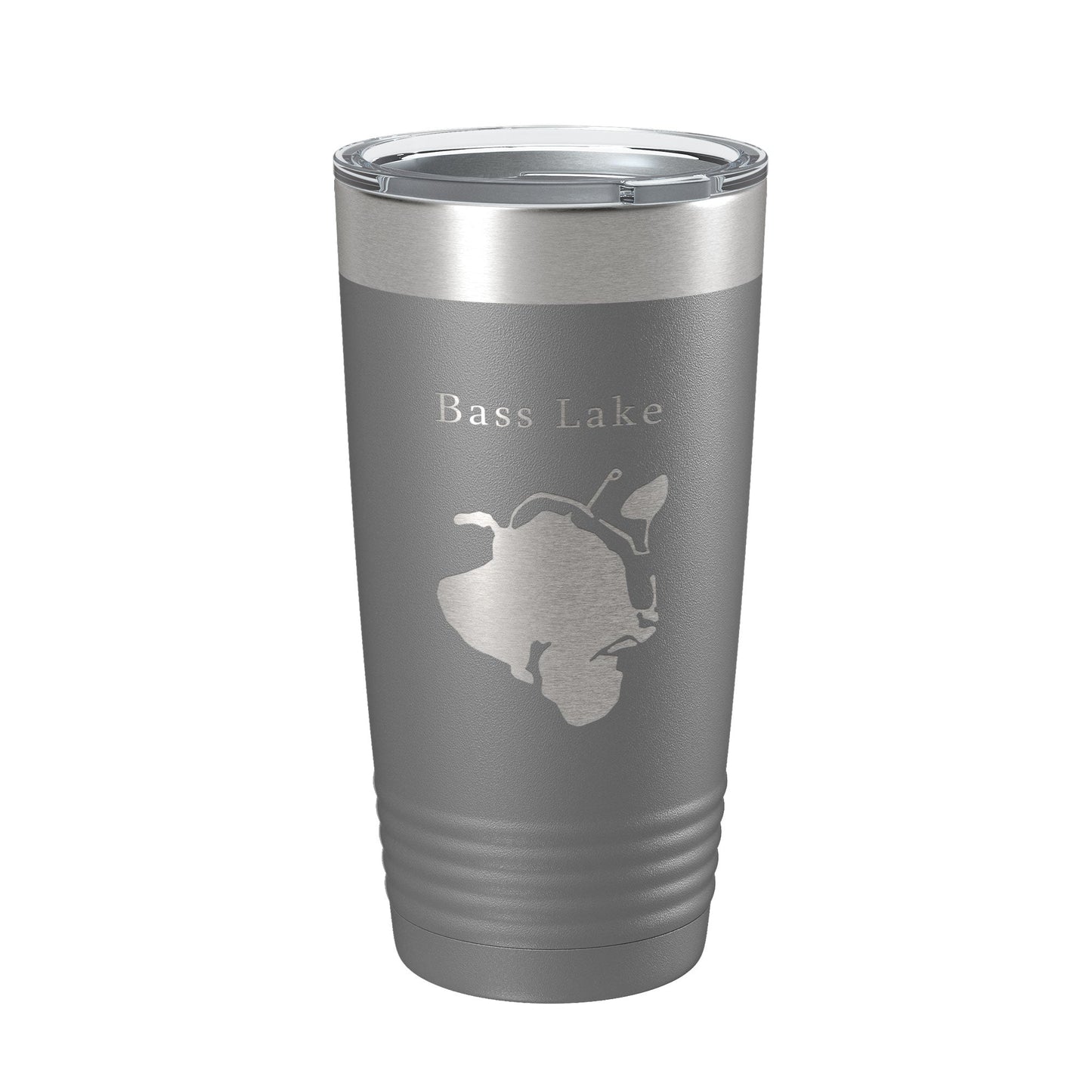 Bass Lake Map Tumbler Travel Mug Insulated Laser Engraved Coffee Cup Hamburg Township Huron River Chain of Lakes Michigan 20 oz-16