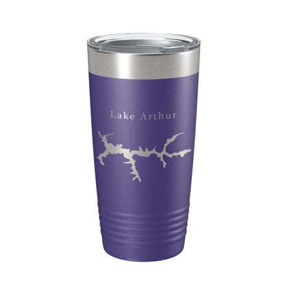 Lake Arthur Map Tumbler Travel Mug Insulated Laser Engraved Coffee Cup Pennsylvania 20 oz-15