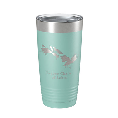 Barbee Chain of Lakes Map Tumbler Travel Mug Insulated Laser Engraved Coffee Cup Indiana 20 oz-12