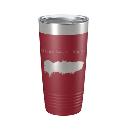 Grand Lake St. Marys Map Tumbler Travel Mug Insulated Laser Engraved Coffee Cup Ohio 20 oz-18