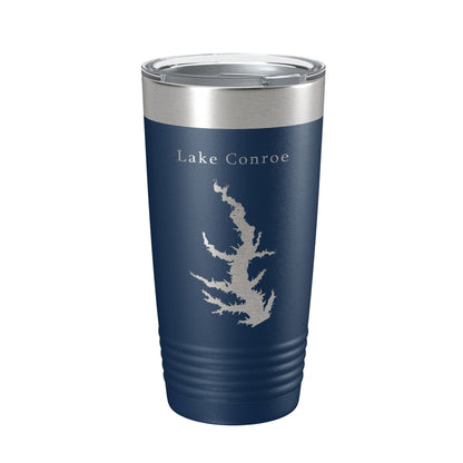 Lake Conroe Map Tumbler Travel Mug Insulated Laser Engraved Coffee Cup Texas 20 oz-8