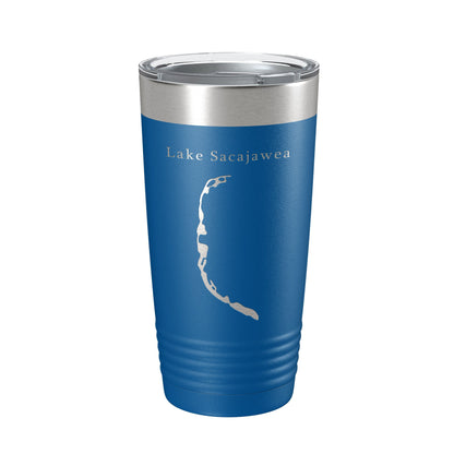 Lake Sacajawea Map Tumbler Travel Mug Insulated Laser Engraved Coffee Cup Washington 20 oz-6