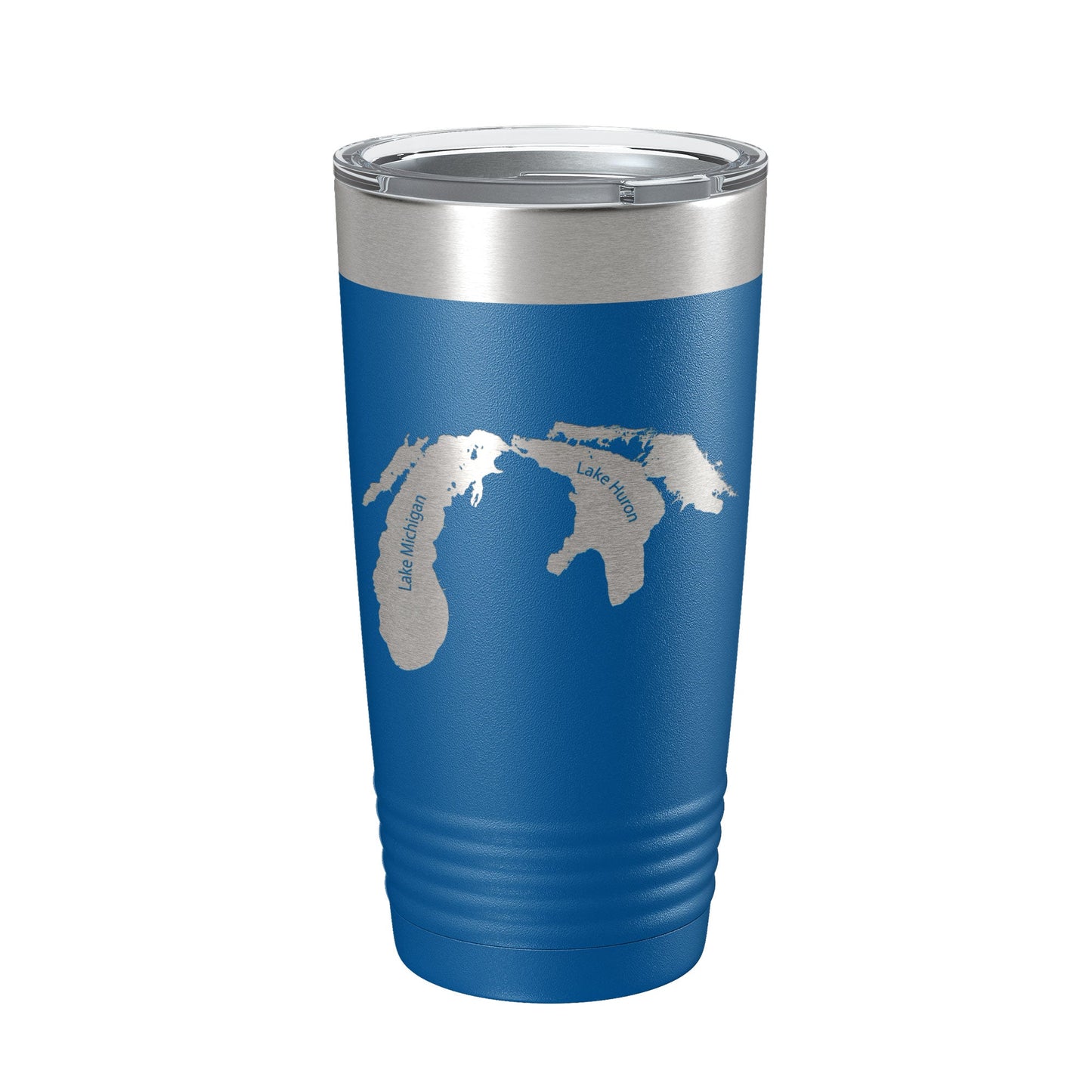 Lake Michigan-Huron Map Tumbler Travel Mug Insulated Laser Engraved Coffee Cup Illinois Wisconsin Indiana Michigan Ontario 20oz-6