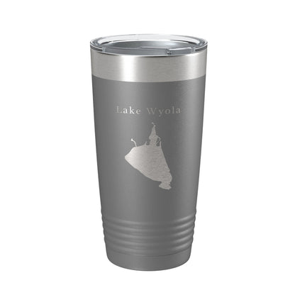 Lake Wyola Map Tumbler Travel Mug Insulated Laser Engraved Coffee Cup Massachusetts 20 oz-16