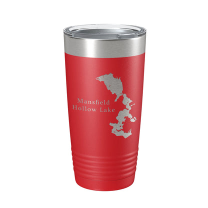 Mansfield Hollow Lake Map Tumbler Travel Mug Insulated Laser Engraved Coffee Cup Connecticut 20 oz-10