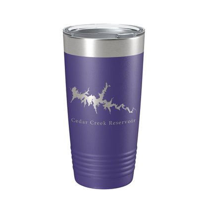 Cedar Creek Reservoir Tumbler Lake Map Travel Mug Insulated Laser Engraved Coffee Cup Alabama 20 oz-15