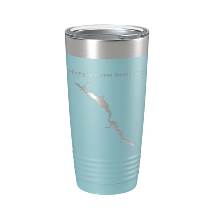 Hungry Horse Reservoir Tumbler Lake Map Travel Mug Insulated Laser Engraved Coffee Cup Montana 20 oz-13