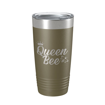 Queen Bee Tumbler Travel Mug Gift Insulated Laser Engraved Coffee Cup 20 oz-21