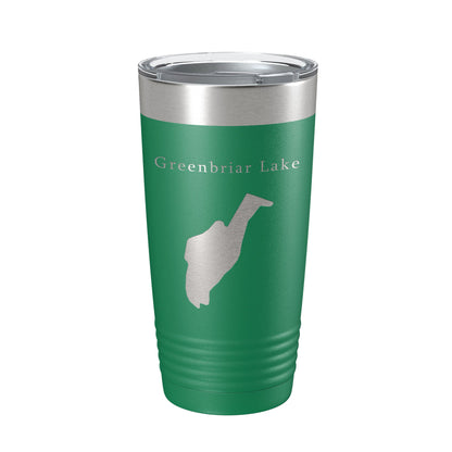 Greenbriar Lake Map Tumbler Travel Mug Insulated Laser Engraved Coffee Cup Maryland 20 oz-9