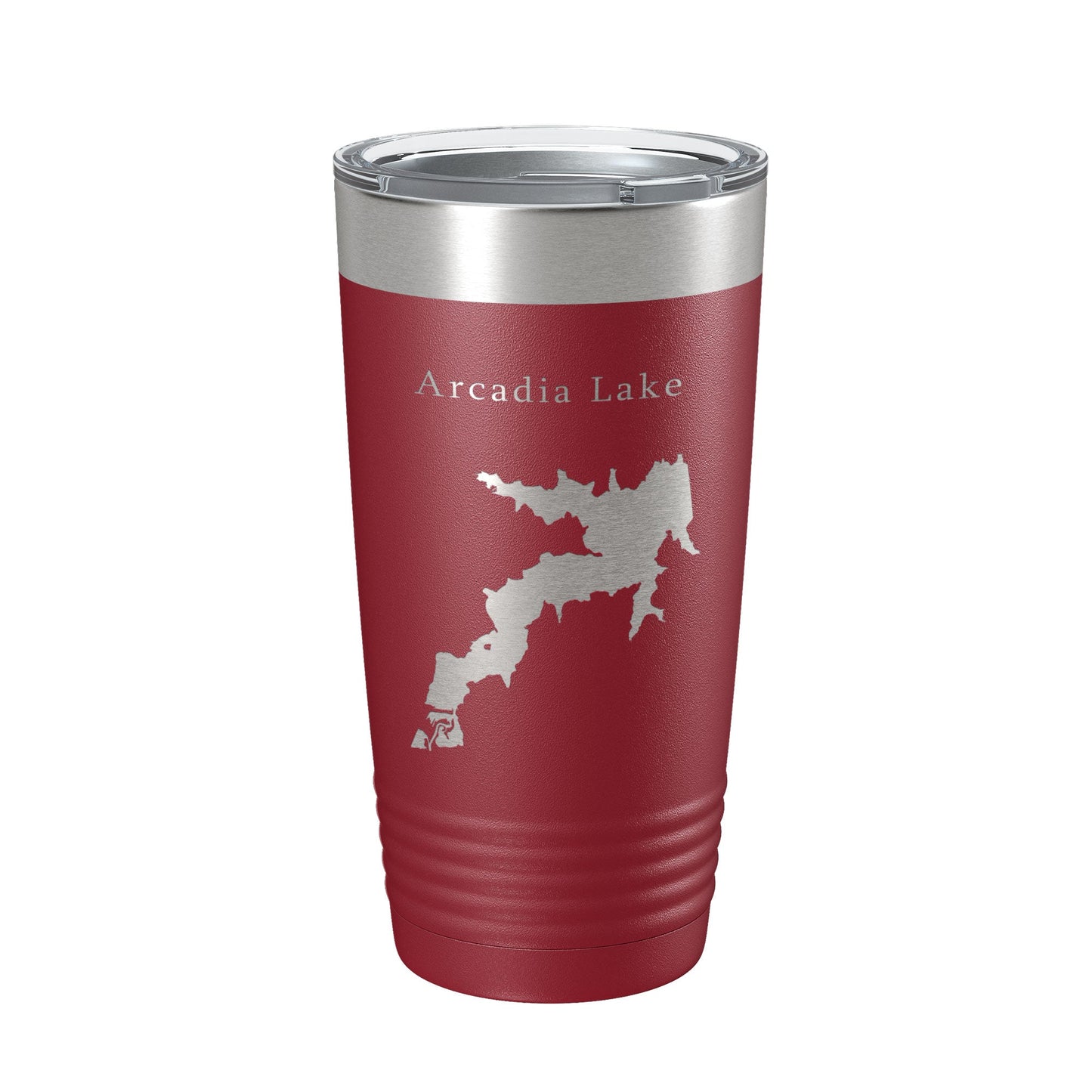 Arcadia Lake Map Tumbler Travel Mug Insulated Laser Engraved Coffee Cup Oklahoma 20 oz-18