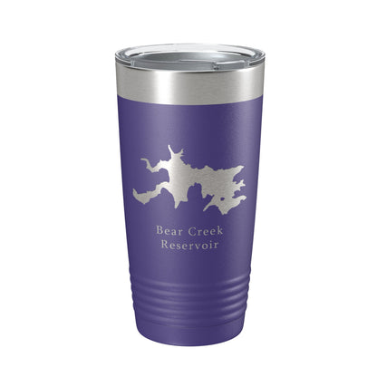 Bear Creek Reservoir Map Tumbler Travel Mug Insulated Laser Engraved Coffee Cup Lake Athens Jefferson Georgia 20 oz-15