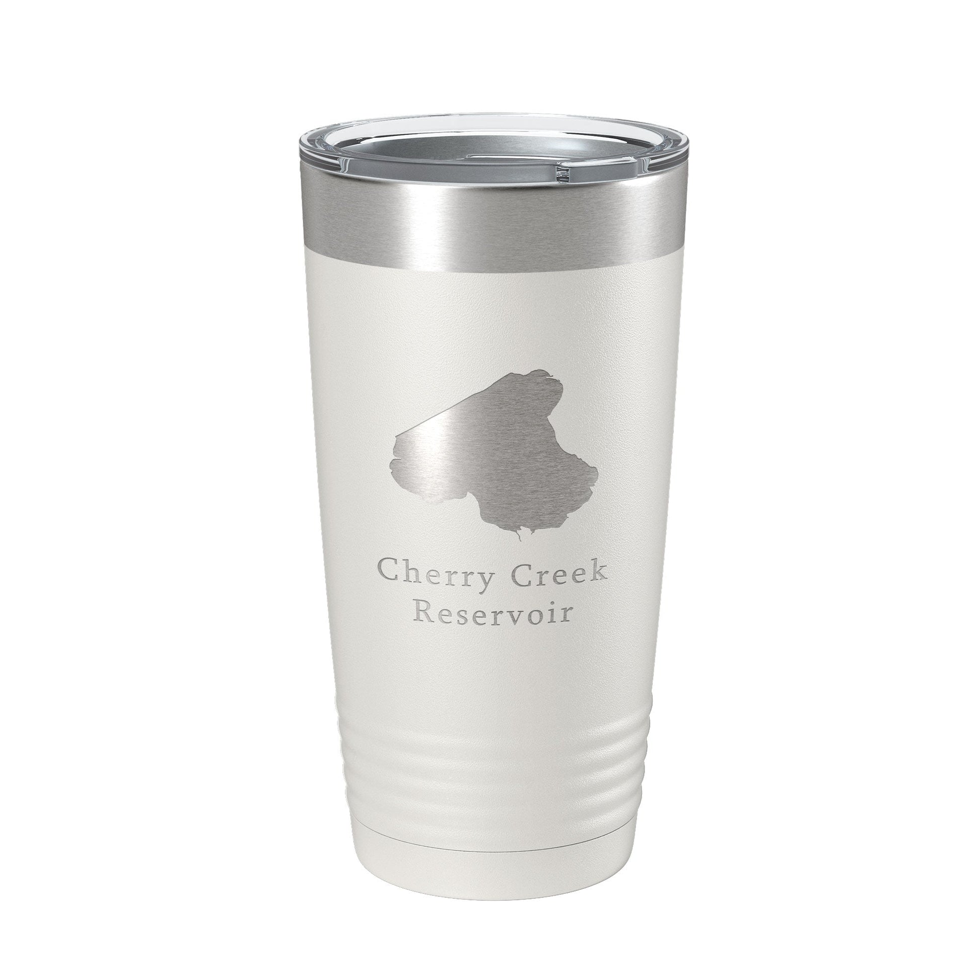 Cherry Creek Reservoir Tumbler Lake Map Travel Mug Insulated Laser Engraved Coffee Cup Colorado 20 oz-1