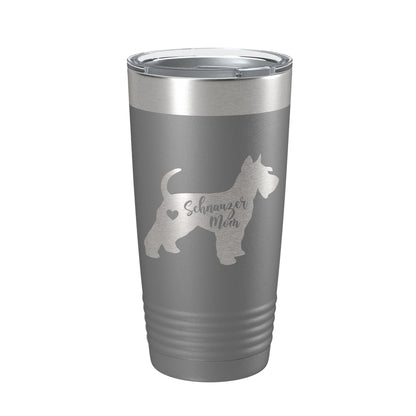 Schnauzer Mom Tumbler Dog Travel Mug Gift Insulated Laser Engraved Coffee Cup 20 oz-16