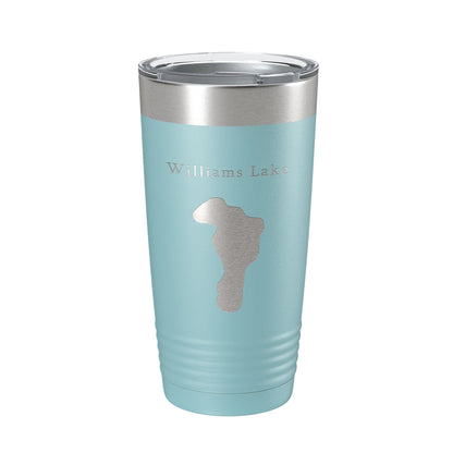 Williams Lake Map Tumbler Travel Mug Insulated Laser Engraved Coffee Cup New Mexico 20 oz-13