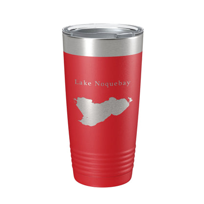 Lake Noquebay Map Tumbler Travel Mug Insulated Laser Engraved Coffee Cup Wisconsin 20 oz-10