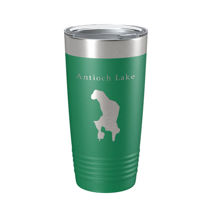Antioch Lake Map Tumbler Travel Mug Insulated Laser Engraved Coffee Cup Illinois 20 oz-9