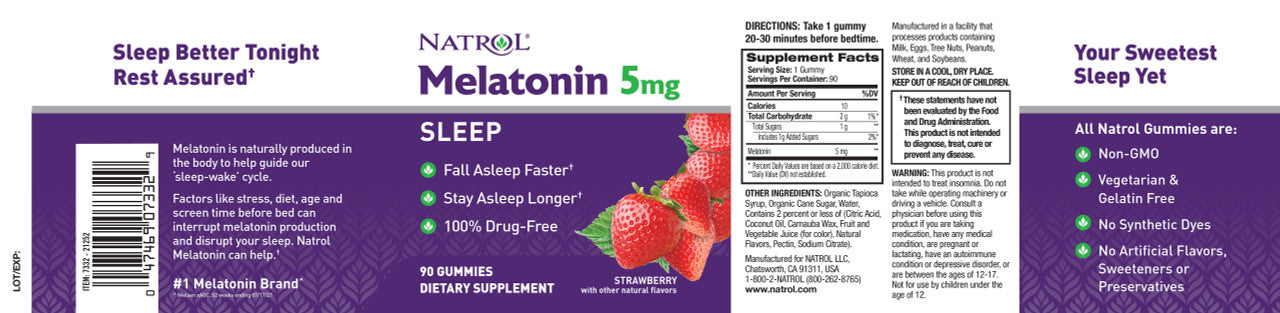 NTRL MELATONIN GUMM 5MG ( 1 X 90 CT   )-7