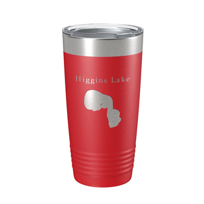 Higgins Lake Map Tumbler Travel Mug Insulated Laser Engraved Coffee Cup Michigan 20 oz-10