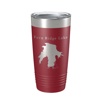 Fern Ridge Lake Map Tumbler Travel Mug Insulated Laser Engraved Coffee Cup Oregon 20 oz-18