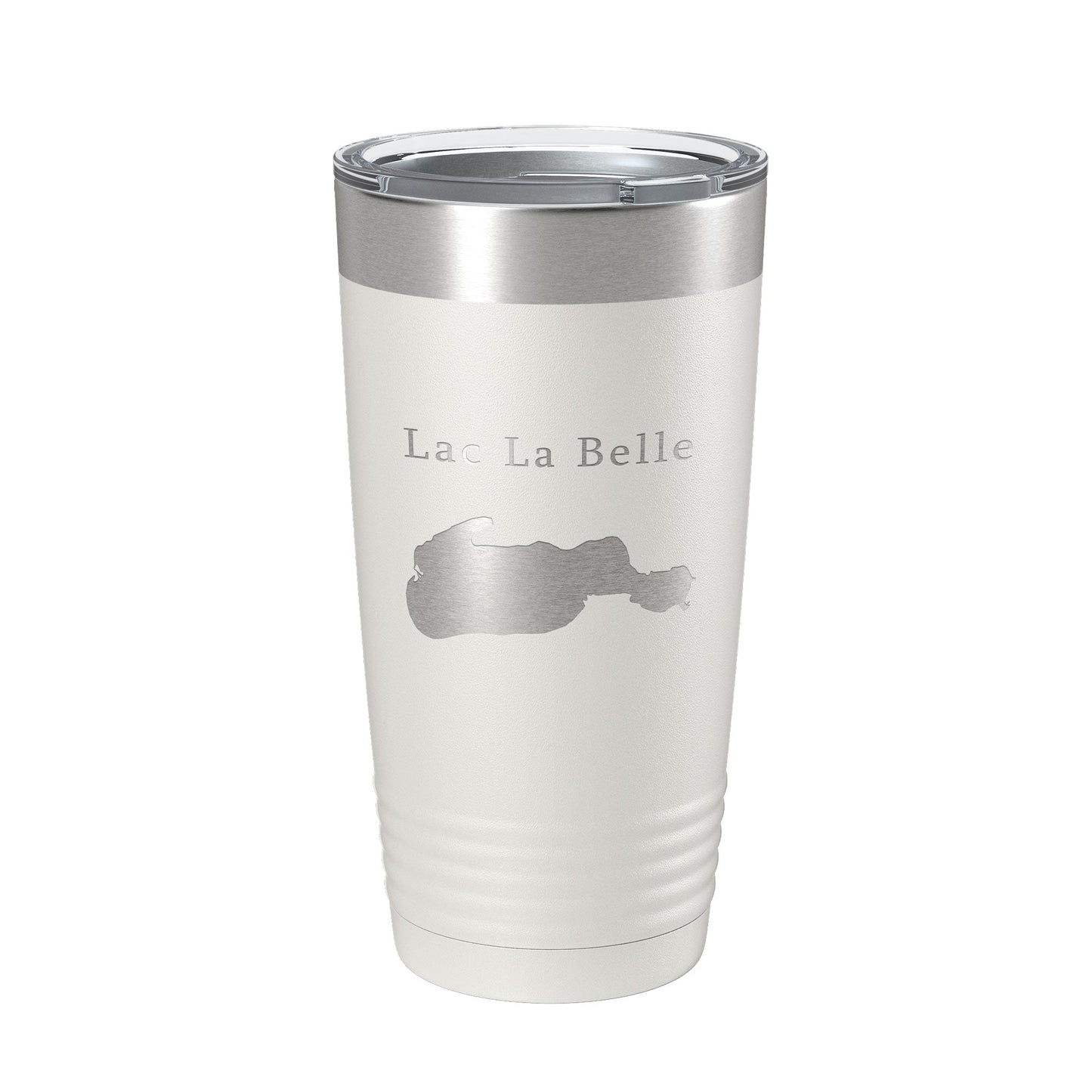 Lac La Belle Tumbler Lake Map Travel Mug Insulated Laser Engraved Coffee Cup Michigan 20 oz-1