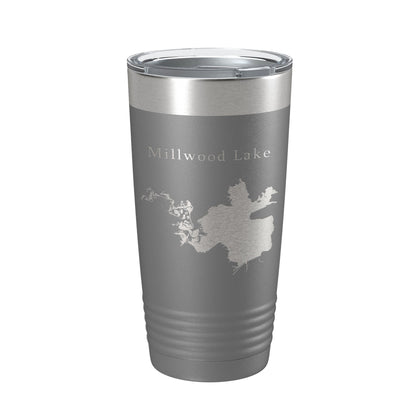 Millwood Lake Map Tumbler Travel Mug Insulated Laser Engraved Coffee Cup Arkansas 20 oz-16