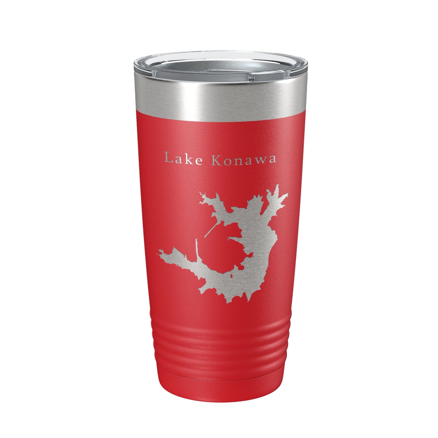 Lake Konawa Map Tumbler Travel Mug Insulated Laser Engraved Coffee Cup Oklahoma 20 oz-10