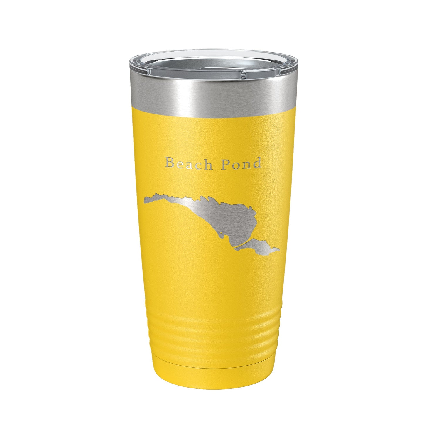 Beach Pond Tumbler Lake Map Travel Mug Insulated Laser Engraved Coffee Cup Connecticut Rhode Island 20 oz-19