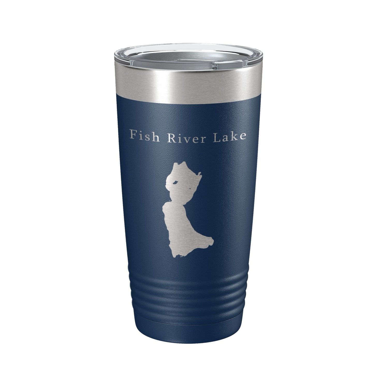 Fish River Lake Map Tumbler Travel Mug Insulated Laser Engraved Coffee Cup Maine 20 oz-2