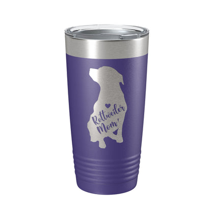 Rottweiler Mom Tumbler Dog Travel Mug Gift Insulated Laser Engraved Coffee Cup Rottie 20 oz-15