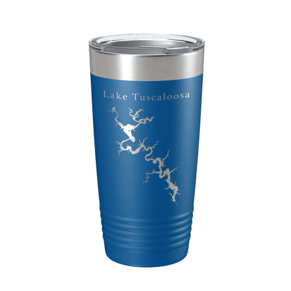 Lake Tuscaloosa Map Tumbler Travel Mug Insulated Laser Engraved Coffee Cup Alabama 20 oz-6