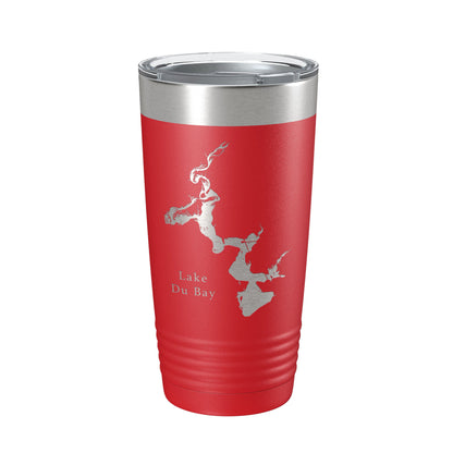 Lake Du Bay Map Tumbler Travel Mug Insulated Laser Engraved Coffee Cup Wisconsin 20 oz-10