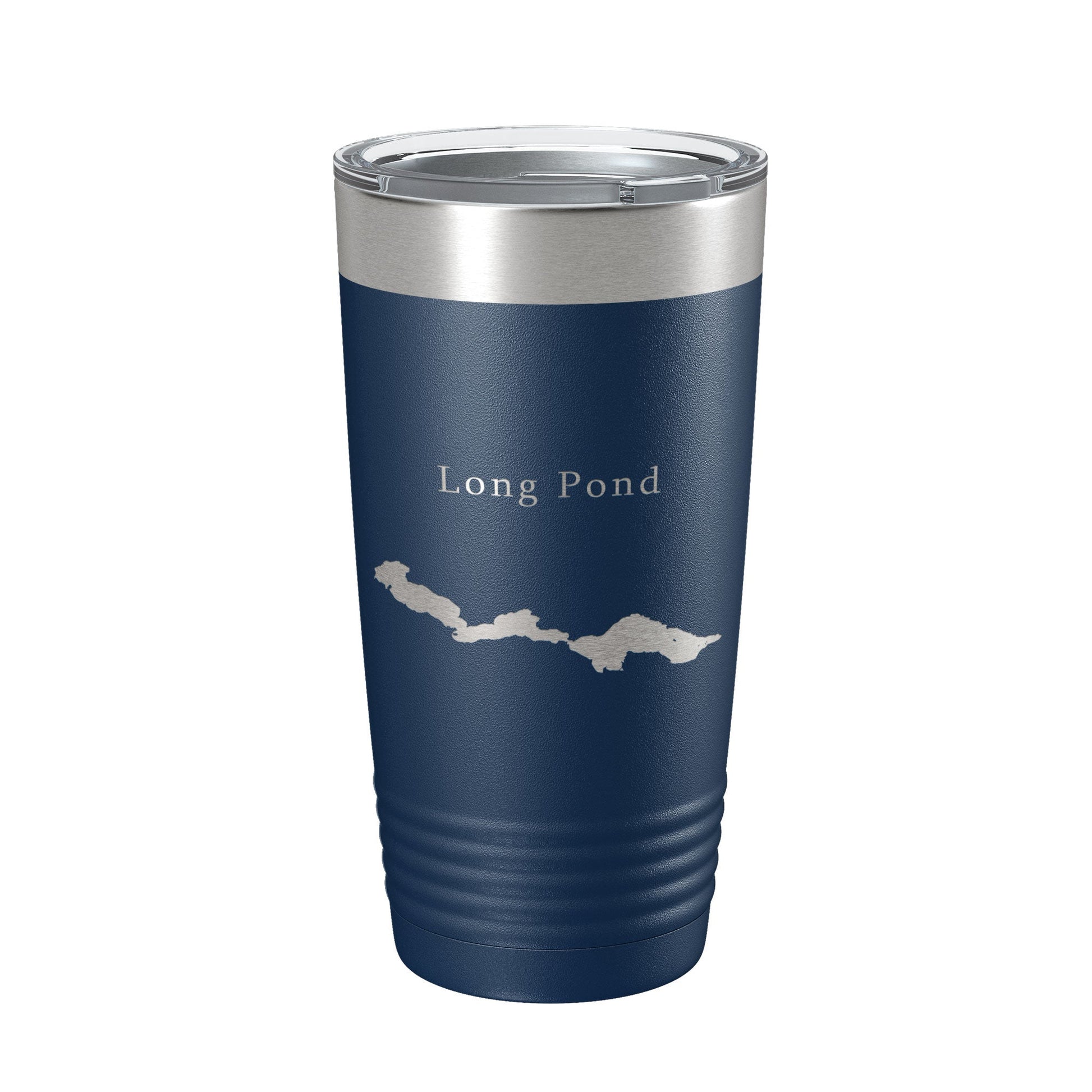 Long Pond Tumbler Lake Map Travel Mug Insulated Laser Engraved Coffee Cup Maine 20 oz-2