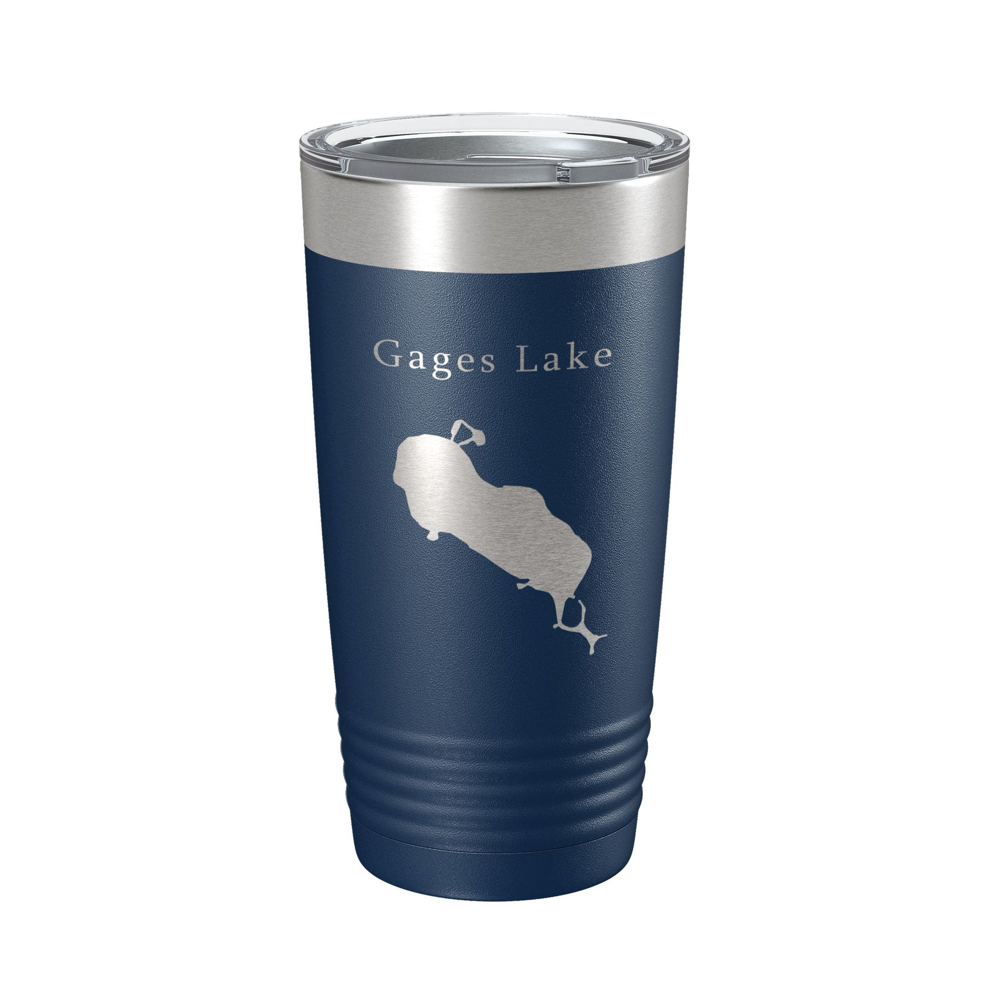 Gages Lake Map Tumbler Travel Mug Insulated Laser Engraved Coffee Cup Illinois 20 oz-2