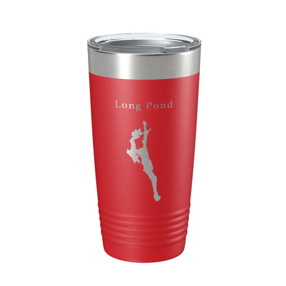 Long Pond Tumbler Lake Map Travel Mug Insulated Laser Engraved Coffee Cup Acadia Maine 20 oz-10