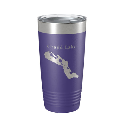 Grand Lake Map Tumbler Travel Mug Insulated Laser Engraved Coffee Cup Michigan 20 oz-15