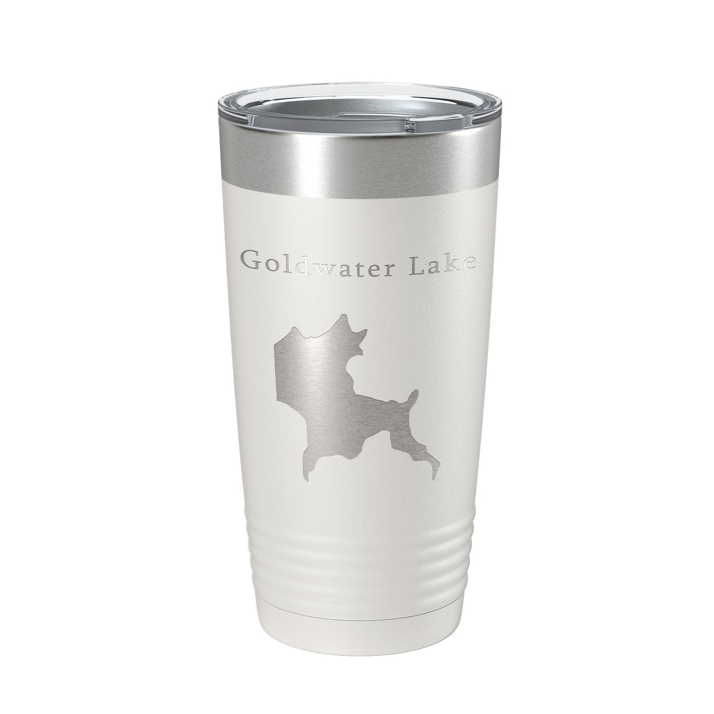 Goldwater Lake Map Tumbler Travel Mug Insulated Laser Engraved Coffee Cup Arizona 20 oz-1