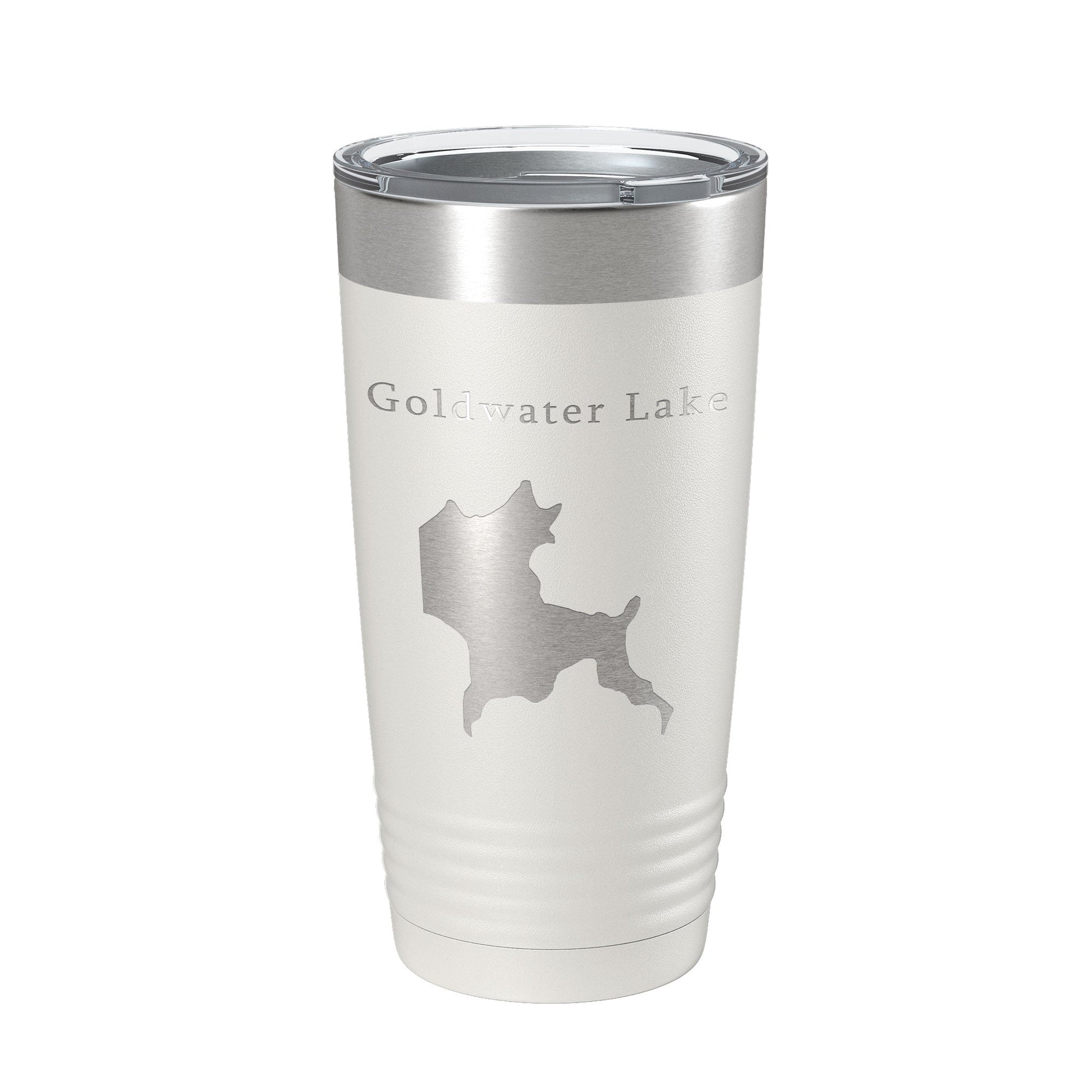 Goldwater Lake Map Tumbler Travel Mug Insulated Laser Engraved Coffee Cup Arizona 20 oz-1